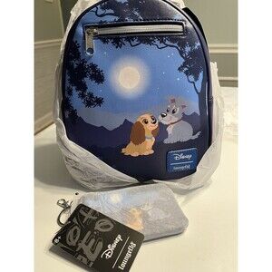 Loungefly Disney Lady And The Tramp Under The Moonlight Stroll Backpack & Wallet